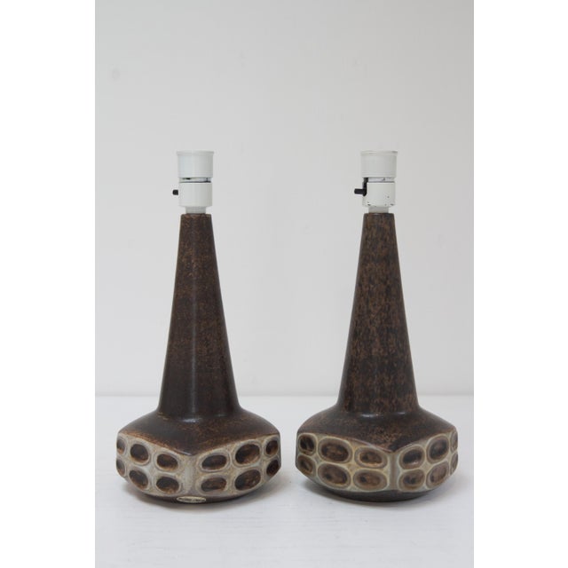 Danish modern ceramic table lamps by marianne starck for michael andersen & søn, 1960s. Set of 2. a pair of scandinavian...