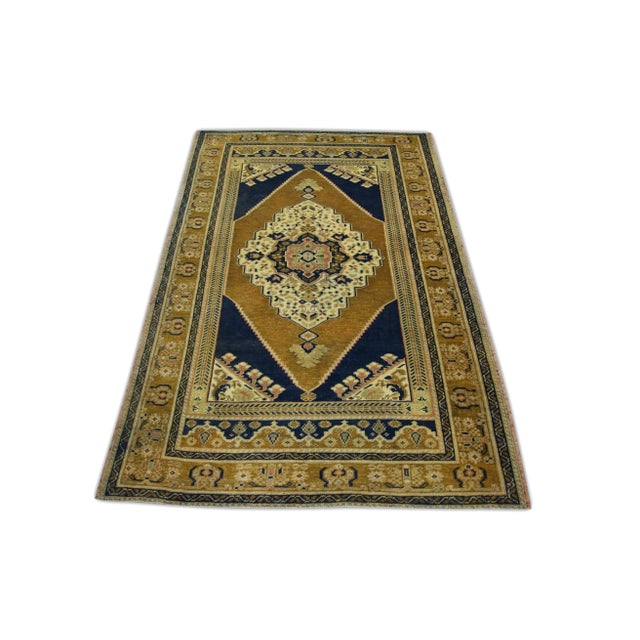 1960s Vintage Turkish Rug 3'9" x 5'11" For Sale - Image 5 of 6