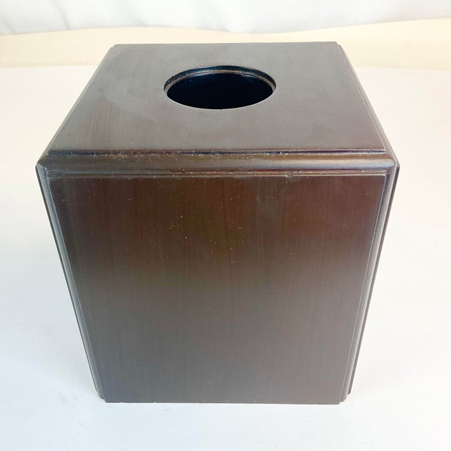1980s 1980s Vintage Traditional Wood Tissue Box Cover For Sale - Image 5 of 9