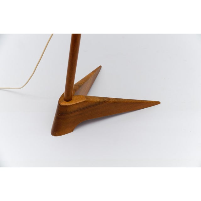 Mid-Century Modern Scandinavian Wooden Arc Floor Lamp, 1950s For Sale - Image 10 of 18