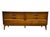 Vintage Mid-Century Modern Walnut 7-Drawer Lowboy Dresser by Dixie Furniture – 1960s MCM Long Dresser With Sculptural Hardware & Tapered Legs For Sale - Image 14 of 14