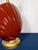Postmodern 1980s Postmodern Sculptural Reverse Painted Glass Clamshell Shaped Table Lamp For Sale - Image 3 of 9