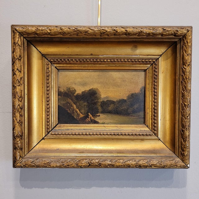 French Artist, River Landscape, 19th Century, Oil on Panel, Framed For Sale - Image 4 of 18
