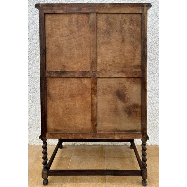 Brown Spanish Wooden Storage Cabinet with Drawers, 1900s For Sale - Image 8 of 11