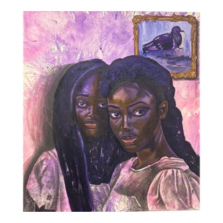 SELF vs OTHER II Impressionist Acrylic Painting For Sale