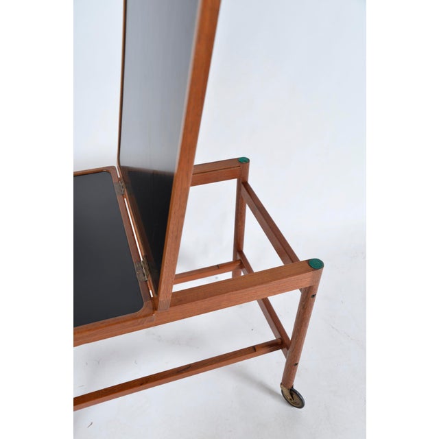 Teak Extending Serving Table Drinks Cart Trolley by Kurt Østervig for Jason Møbler, Denmark, 1960s For Sale - Image 6 of 18