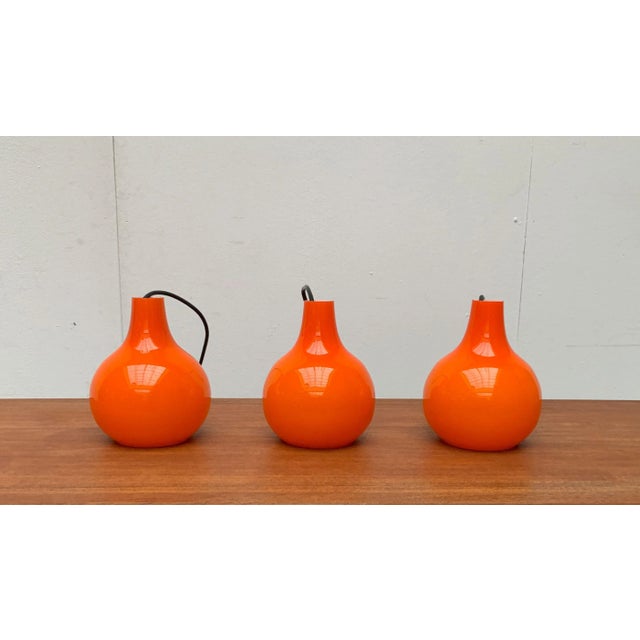 Mid-Century German AH Glass Pendant Lamp from Peill & Putzler, Set of 3 For Sale - Image 16 of 18