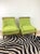 Drexel Vintage 1960s Mid Century Modern Green Boucle Upholstered Drexel Slipper Chairs, a Pair For Sale - Image 4 of 9