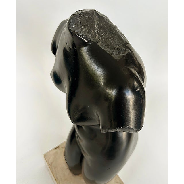 Black Late 20th Century Alva Studios Aphrodite Sculpture Copy, Museum of Modern Art New York & Pedestal - Set of 2 For Sale - Image 8 of 16