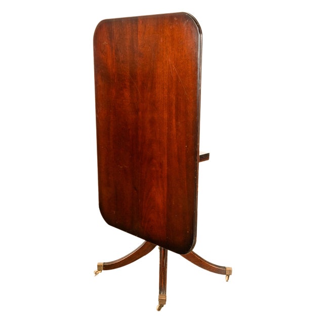 Traditional Antique Tilt Top Georgian Regency Mahogany Pedestal Breakfast Dining Table 1810 For Sale - Image 3 of 17