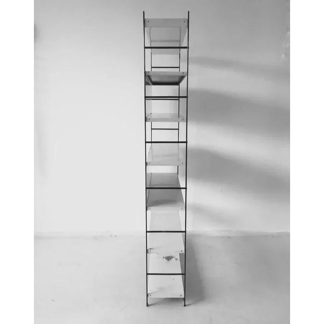 1950s Mid-Century Metal Bookcase, 1960s For Sale - Image 5 of 7