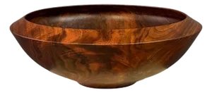 Bruce Mitchell Claro Walnut Turned Bowl, 1981 – Sculptural Studio Wood Vessel