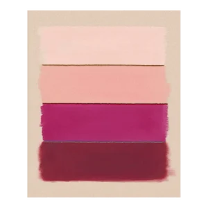 Modern Abstract Stripes Pink & Berry Red Art Print, 30 X 24 Unframed Print