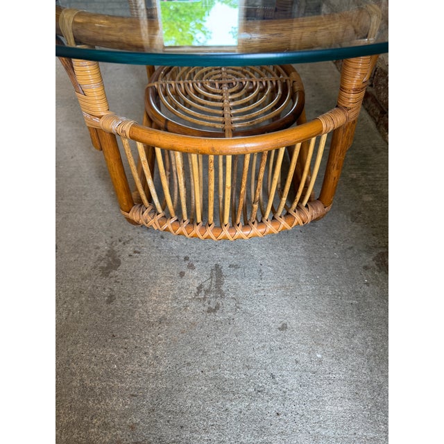 Vintage Bamboo Coffee Table For Sale - Image 9 of 18