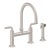 California Faucets Descanso Bridge Kitchen Faucet With Sidespray - Arc Spout (Polished Chrome) For Sale