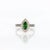 2020s Tsavorite Garnet Ring With Natural Diamond Accents: Solid 14k Gold, Size 6.75 For Sale - Image 5 of 9