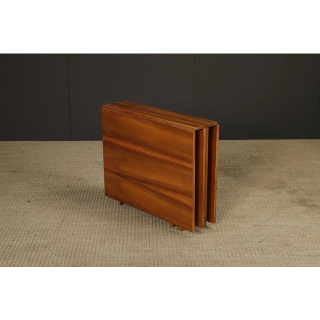 A beautifully crafted and refinished 'Maria' drop-leaf / gateleg dining table attributed to Bruno Mathsson (unsigned),...