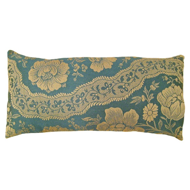 1960 Decorative Vintage European Chinoiserie Fabric Pillows with Floral - Set of 4 For Sale - Image 4 of 12