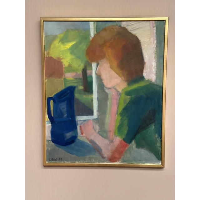 Anna‑stina Nilstoft, Woman, 1950s, Oil Painting on Canvas, Framed For Sale - Image 8 of 18