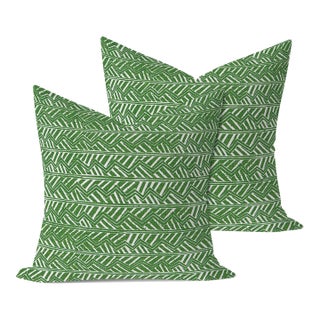 Christopher Farr Fleming in Green 22" Pillows For Sale