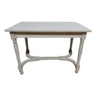 Swedish Gustavian Style Island Table For Sale