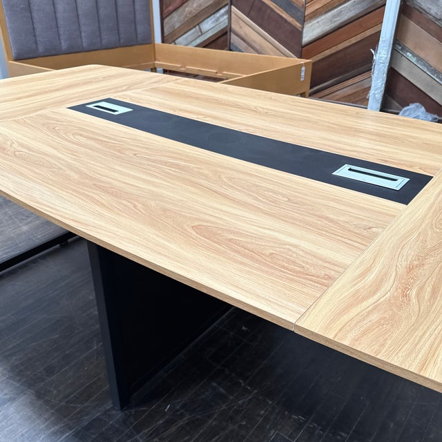 Tribesigns Modern Boat Shaped Rectangular Meeting Table For Sale - Image 12 of 12