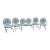 1930s Francois Carre Sunburst Chairs With Bench For Sale