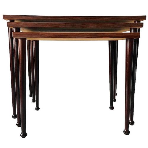 Mid-Century Modern Danish Nesting Tables, 1960s, Set of 3 For Sale - Image 4 of 7