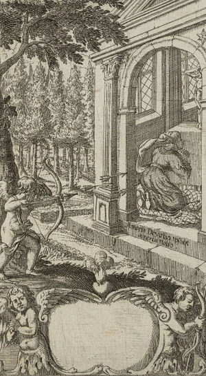 J. Meyer, Lympida in der Hauskapelle, 1683, Etching
