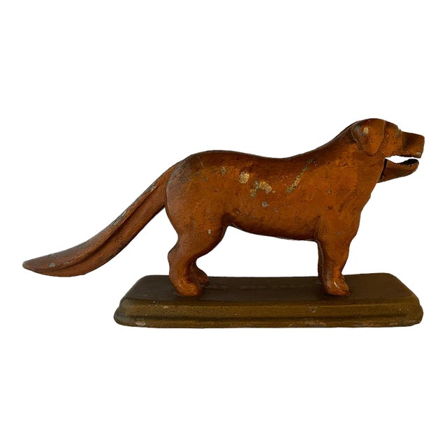 Mid 20th Century Vintage "Old Dog Tray" Cast Aluminum Dog Nutcracker For Sale