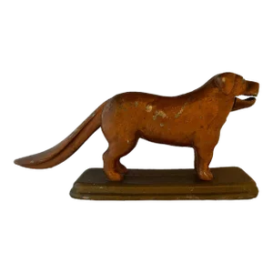 Mid 20th Century Vintage "Old Dog Tray" Cast Aluminum Dog Nutcracker