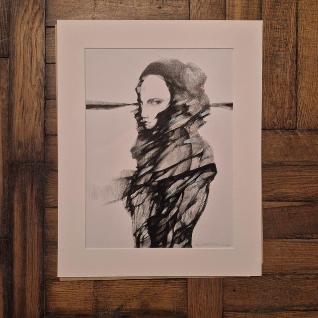 Rafal Kolinski, Faces, Portrait, 2026, Ink Drawing on Paper For Sale - Image 3 of 5