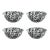 Crow Canyon Home Splatterware, 20 oz. Cereal Bowls in Black & White - Set of 4 For Sale