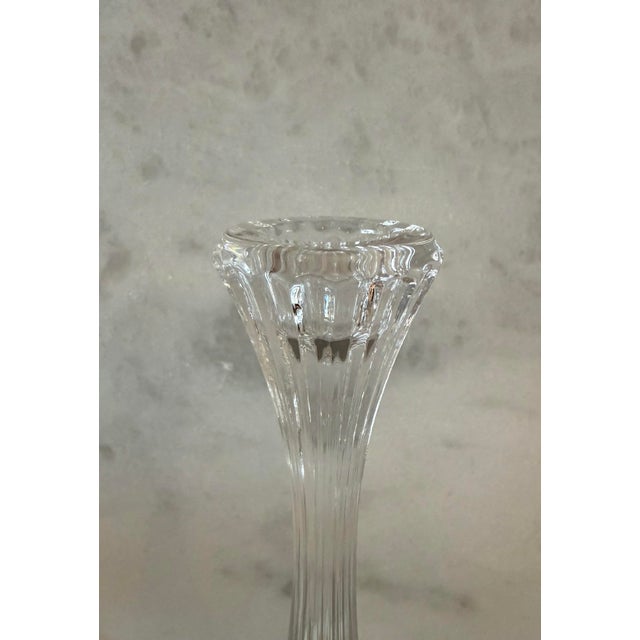 Mid 20th Century Pair of Vintage Mikasa Park Lane Crystal Candle Holders For Sale - Image 5 of 10