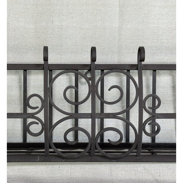 Late 20th Century Set of Four Wrought Iron Window Boxes For Sale - Image 4 of 12
