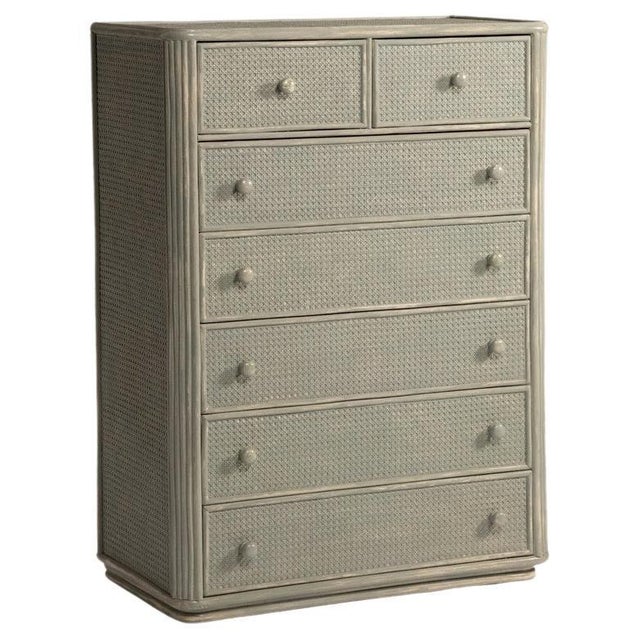 Vintage Bamboo and Vienna Straw Chest of Drawers, 1960s For Sale - Image 18 of 18