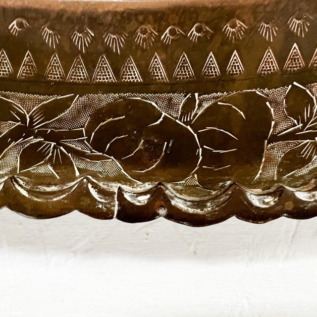 1960s Vintage Large Buddha Brass Tray Decorative Wall Hanging Hong Kong For Sale - Image 5 of 9