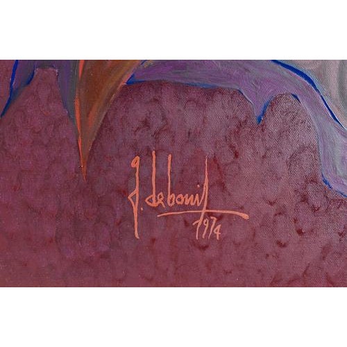 Guido De Bonis, Autumn Restlessness, 1974, Oil on Canvas, Framed For Sale - Image 10 of 12