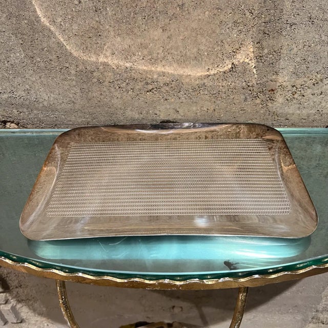 1970s WMF Ikora S Collection Tray, Textured Silver Platter, Vintage 1970s For Sale - Image 5 of 9