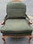 Beautiful French provincial Bergere chair by Brandywine furniture custom upholstered in calico corner fabrics. Features...