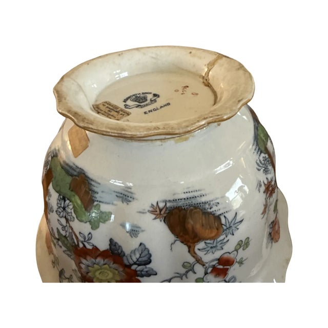 1900 - 1909 Antique Ashworth Bros. Hanley Ironstone Jardinière – Santini Bros. Provenance, c.1890 For Sale - Image 5 of 7