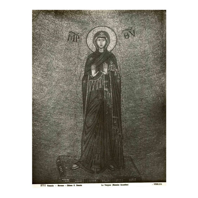 Osvaldo Böhm, The Virgin, Murano, Vintage B/W Photo, Early 20th Century For Sale