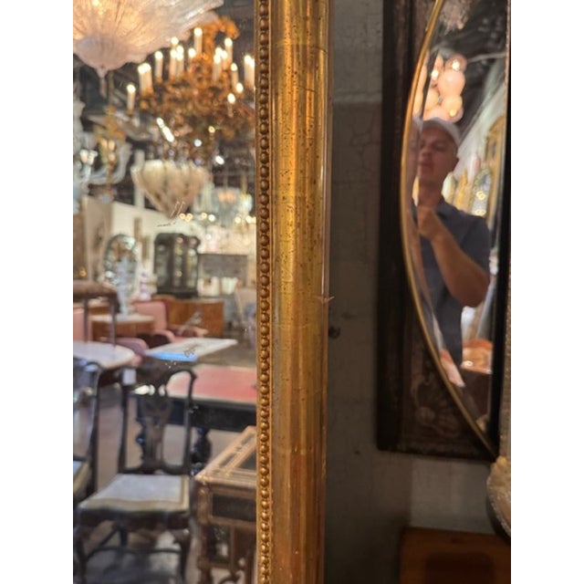 19th C. French Transitional Giltwood Mirror For Sale In Dallas - Image 6 of 6