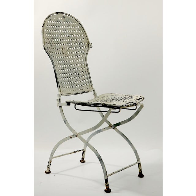 1920s Cast Iron Folding Bistro Garden Patio Chair | Chairish (640 x 640 Pixel)