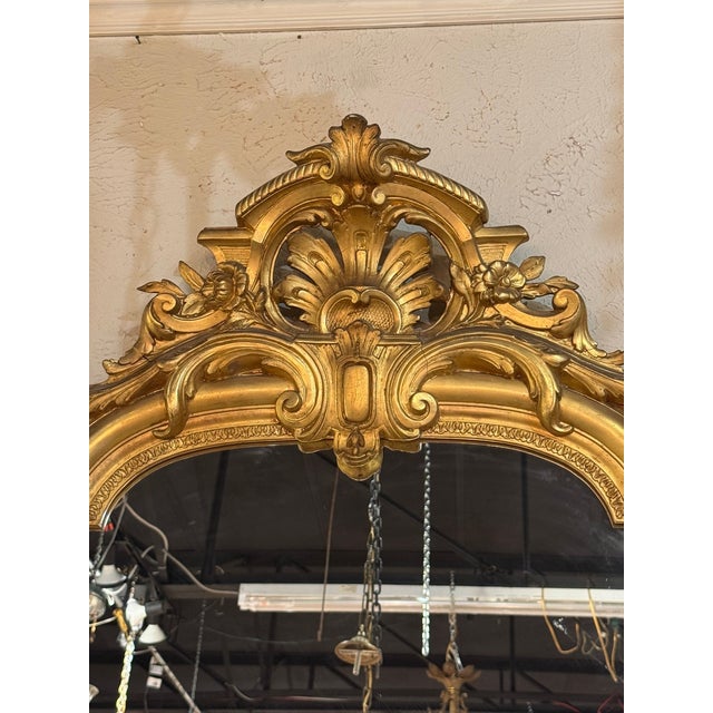 19th C. French Louis XVI Giltwood Mirror For Sale - Image 4 of 7
