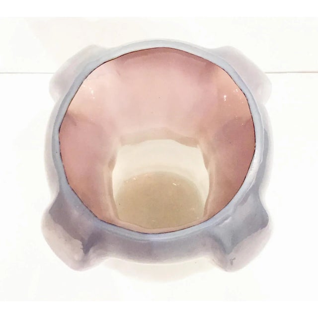 Modern Large Lavander Iridescent Loetz Vintage Art Glass Vase For Sale - Image 3 of 6