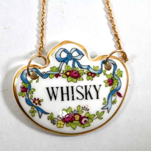Mid 20th Century Mid 20th Century Crown Staffordshire Fine Bone China Decanter Tags - Set of 4 For Sale - Image 5 of 8