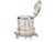 1920s English Crystal Ice Bucket w/Tongs For Sale - Image 4 of 7