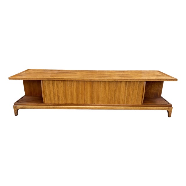 Lane Rhythm Mid Century Walnut Coffee Table or Credenza For Sale