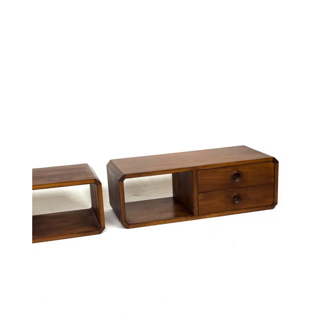 Mid-Century Danish Floating Wall-Hung Nightstands, 1960s, Set of 2 For Sale - Image 6 of 7